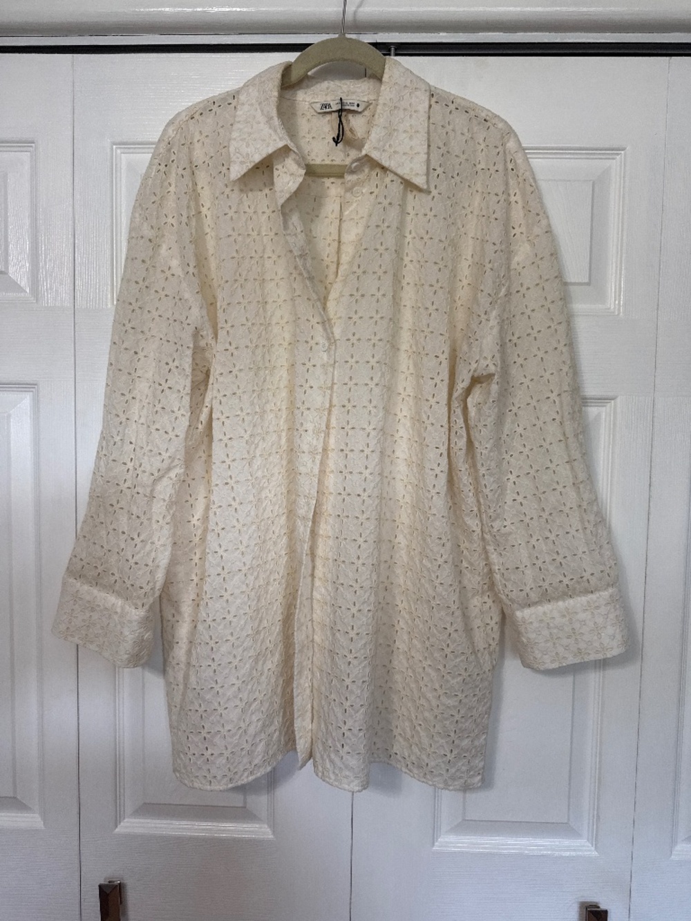 Zara Cream eyelet shirt